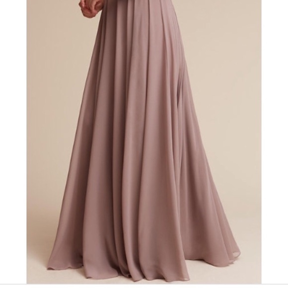 BHLDN Jenny Yoo Hampton Skirt in Pecan - Picture 2 of 6